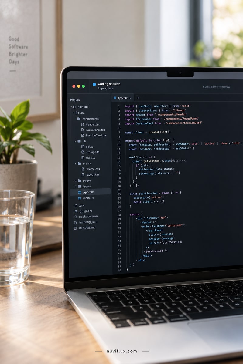 Original portrait concept scene for build a macos status monitor for claude code.