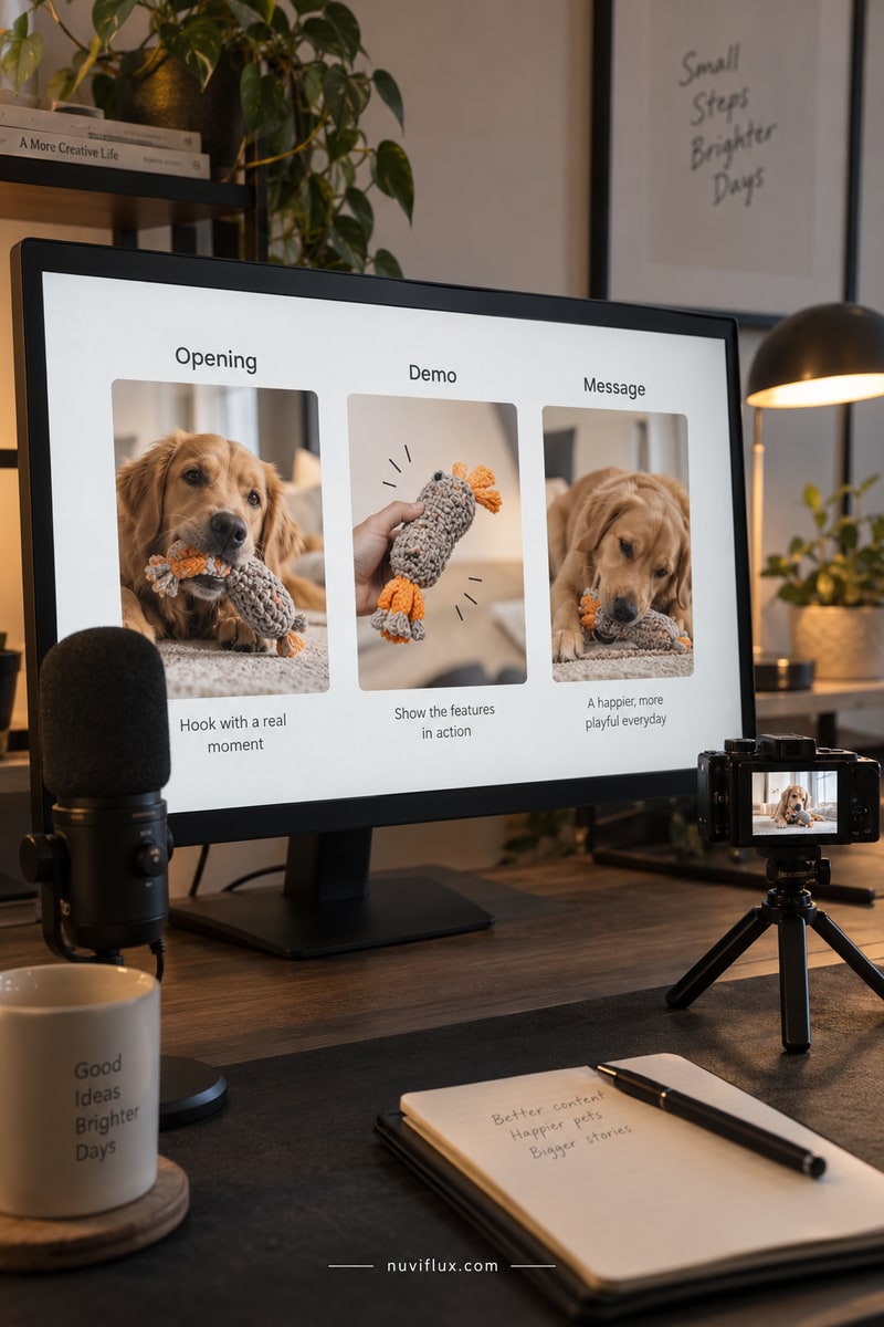 Original portrait concept scene for curate tiktok ad template analysis content.