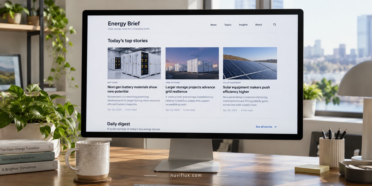 Original wide concept scene for launch niche ai news aggregators.