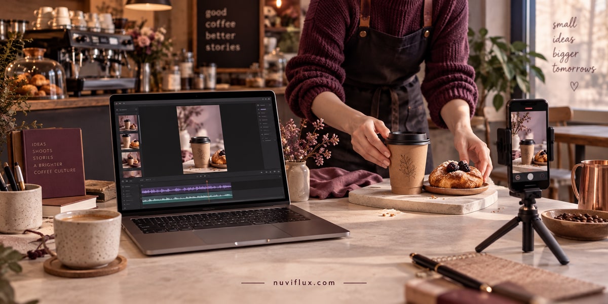 Original concept scene for package tiktok ad templates for small businesses.
