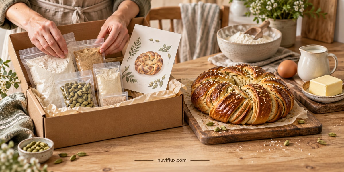 Original concept scene for sell nordic baking kits on etsy.